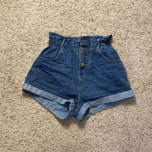 SHEIN paper bag shorts